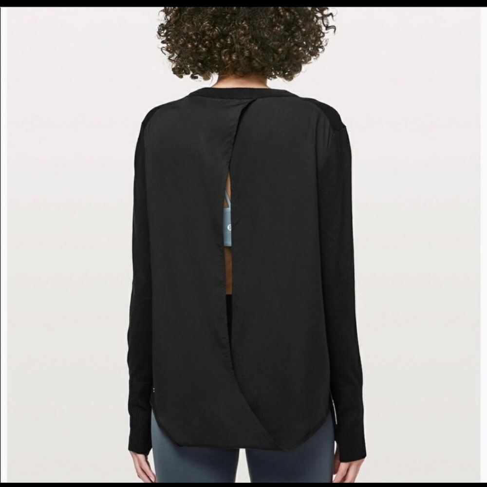 lululemon athletica Black Open-Back Lightweight Sweater